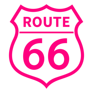 Route 66 Decal (Hot Pink)